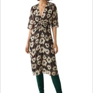 Ba&Sh Dress. Metallic Lady dress midi